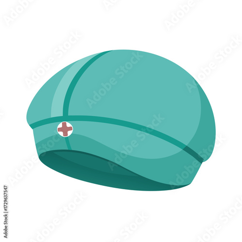 surgical cap on white background