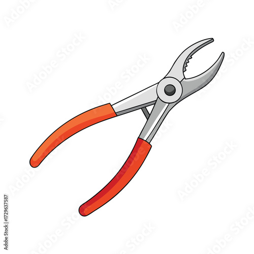 surgical forceps on white background