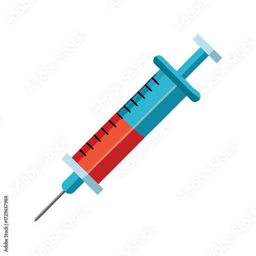 syringe on white background