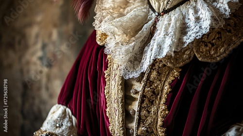 Exquisite Elizabethan era attire showcasing opulence and extravagance