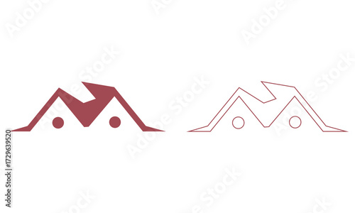 Home roof icon. House roof logo. Vector eps10