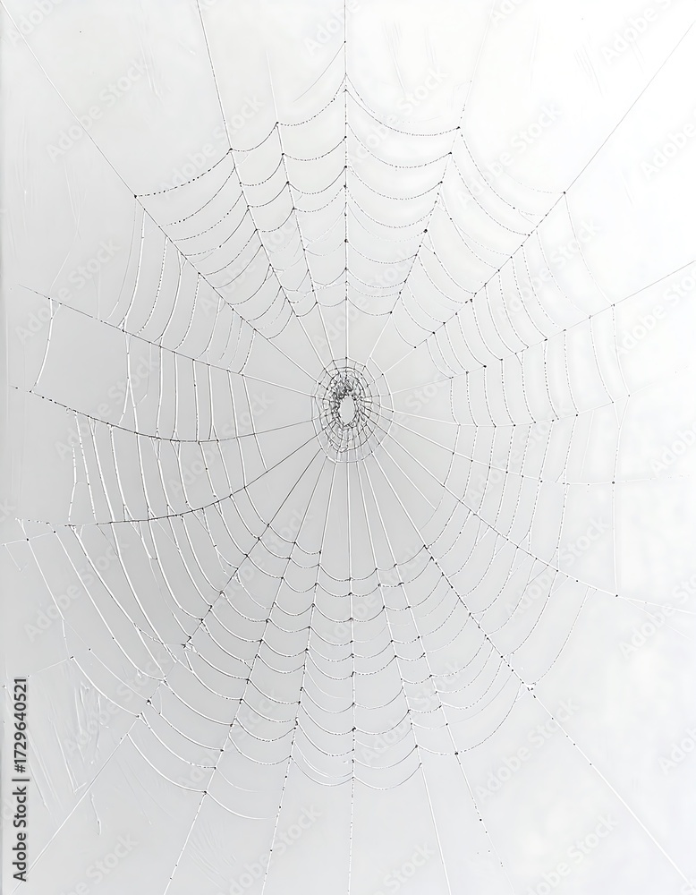 Obraz premium Spider Web Structure Against Bright Light