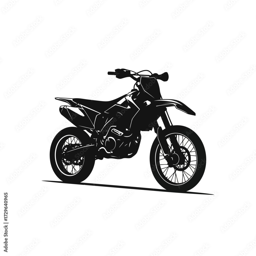 Obraz premium Black dirt bike