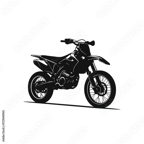 Black dirt bike