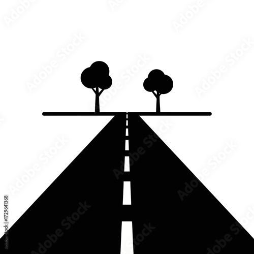 Road with trees