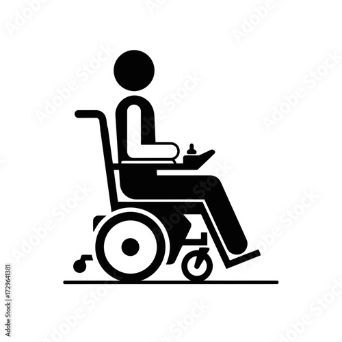 Person in a powered wheelchair icon