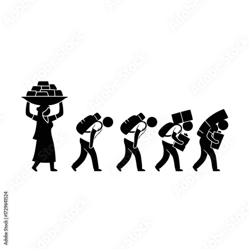 Evolution of carrying loads