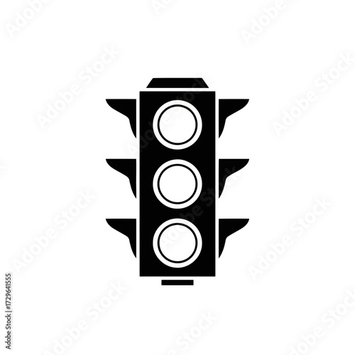 Black traffic light icon