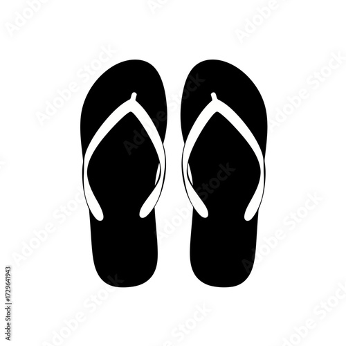 Pair of black flipflops