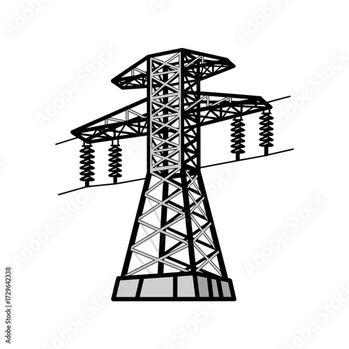 High voltage electricity pylon