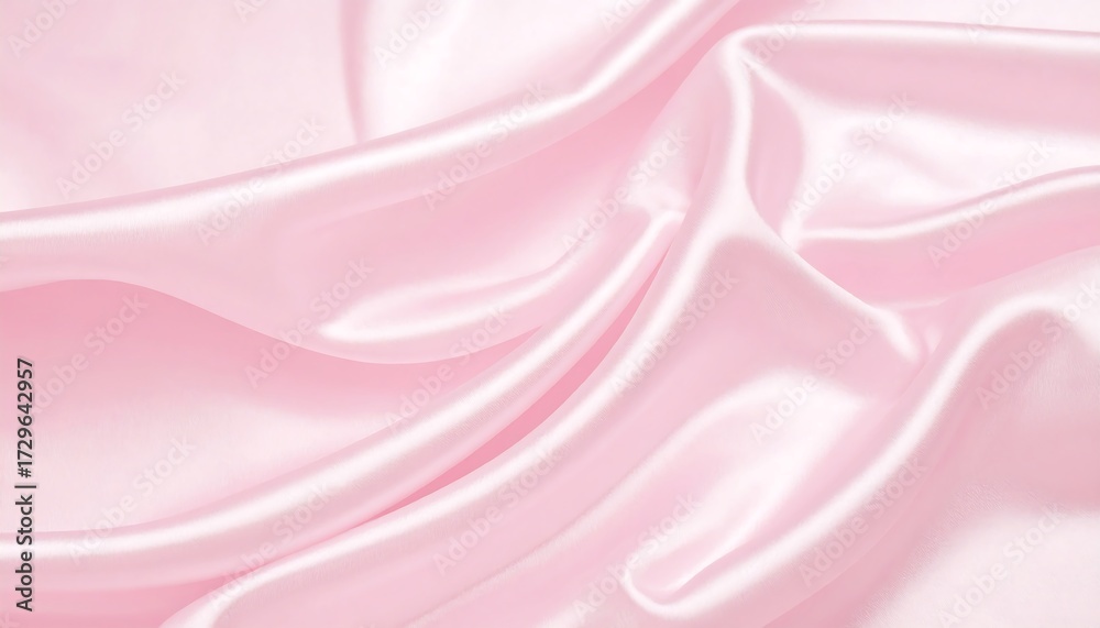 Obraz premium Soft, pale pink silk fabric with gentle folds and drapes