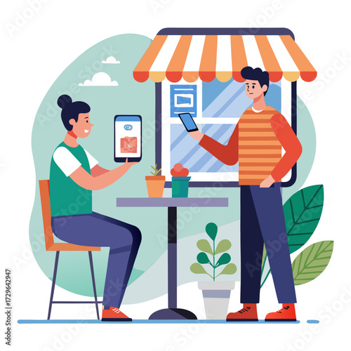 Digital Ordering Vector Scene