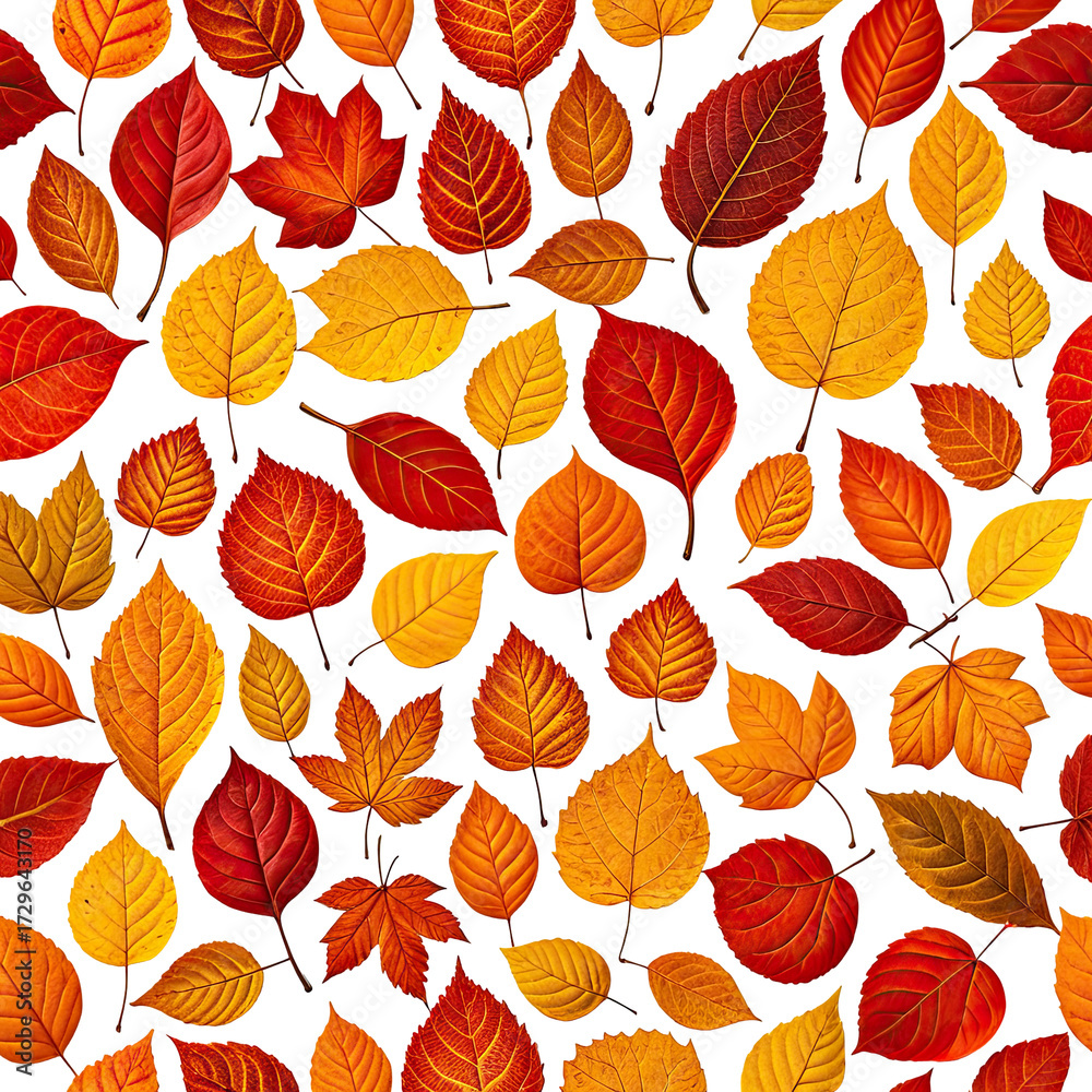 Obraz premium Colorful autumn leaves collage on a black background
