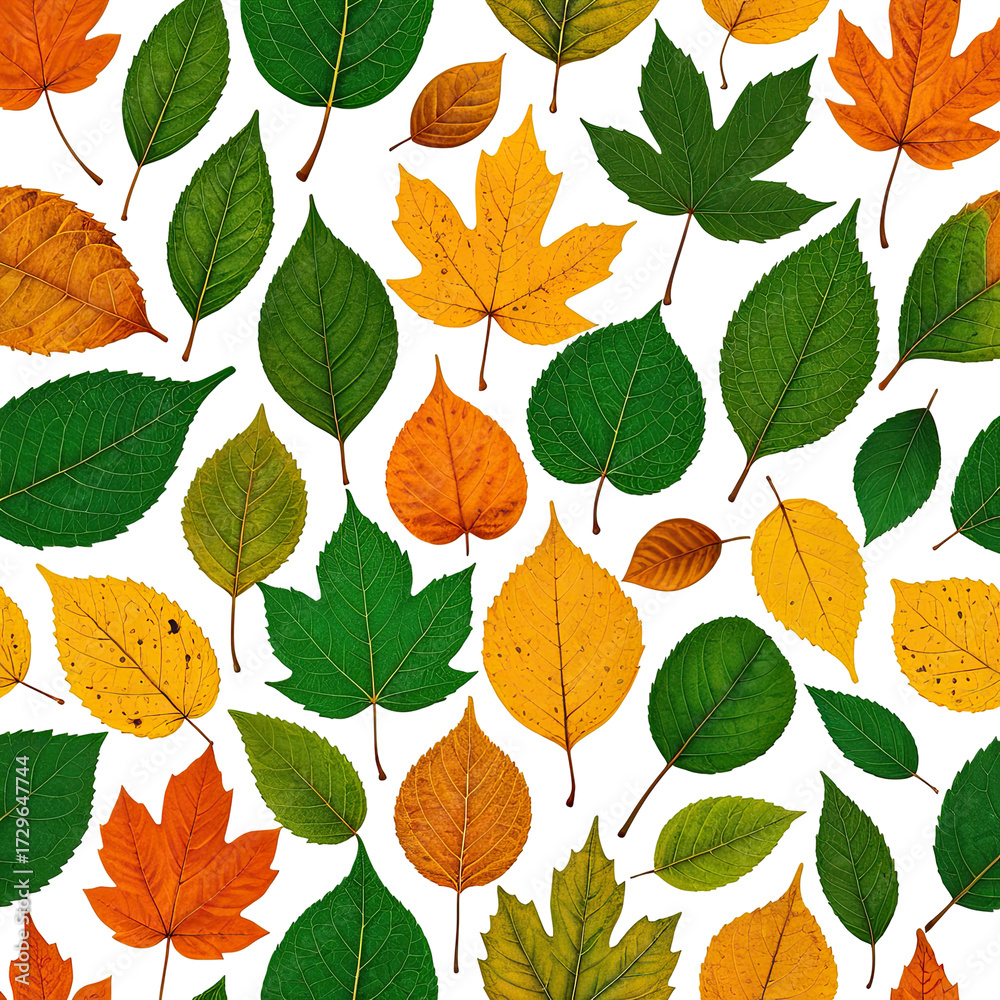 Obraz premium Assortment of colorful leaves on black. Autumn vibes, nature