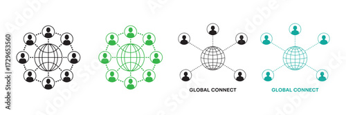 International Community and Collaboration Vector