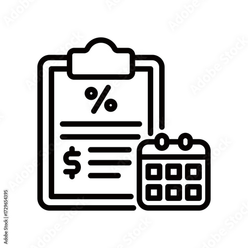 Tax line icon