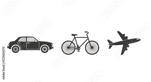 Various modes of transport icons
