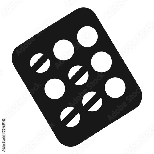 Blister Pack Pills Silhouette Vector Art Illustration for Medical and Pharmaceutical Designs