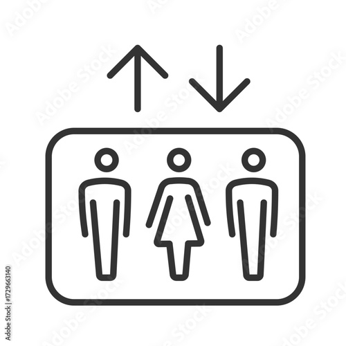 Ícono de señalética de ascensor