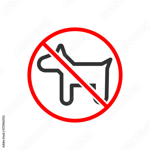 Ícono de señalética prohibido mascotas
