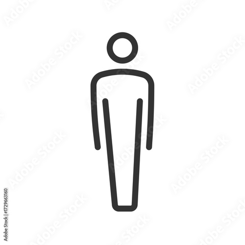 Ícono de señalética de baño masculino