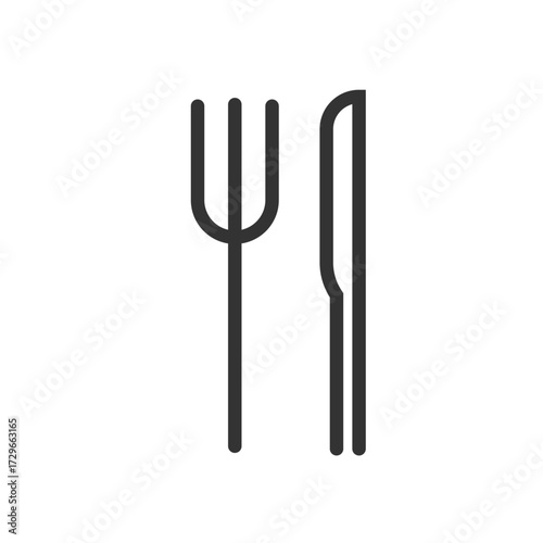 Ícono de señalética de comedor o restaurante