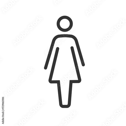 Ícono de señalética de baño femenino