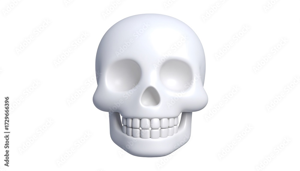 Obraz premium 3D model of a smiling skull