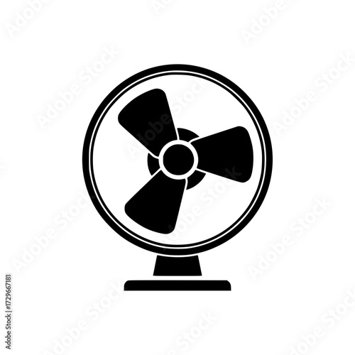 Desk fan silhouette