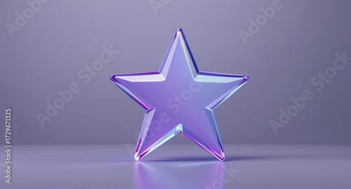 A Purple Star on a Gradient Background Success, Achievement, Recognition, Concept, Symbol