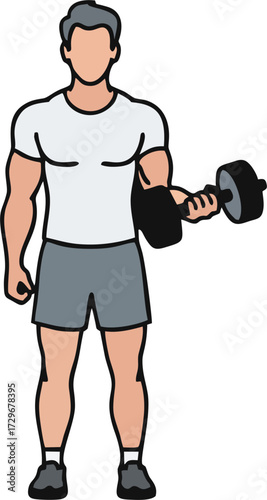 body builder. sporty men. men on sport. gym. fitnes. diet. strong men with burble. on fire men. healthy activity. flat illustration
