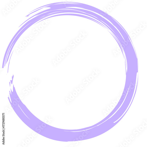 Soft lavender circular brush stroke with subtle texture, perfect for calm, elegant, or feminine design projects and overlays.
