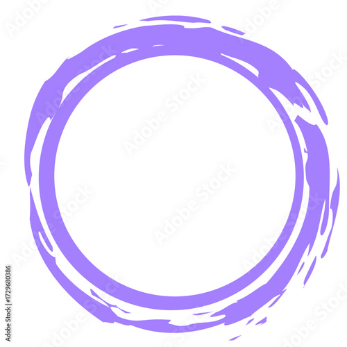 Deep purple circular brush stroke with rich texture, ideal for luxury branding, mystic themes, or sophisticated visual projects.
