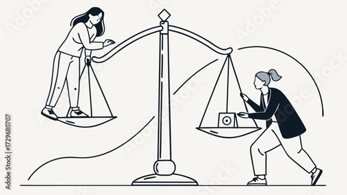 Illustrative depiction of a focused expert analyzing intricate business metrics and market trends, fostering data-driven decision-making for future success