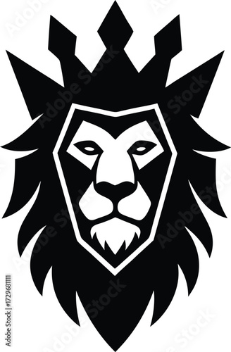 A bold vector tattoo design features a winged skull with a crown, illustrating a vintage and tribal heraldry symbol