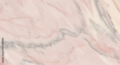 Soft pink marble texture background with gray veins, a delicate and elegant stone surface