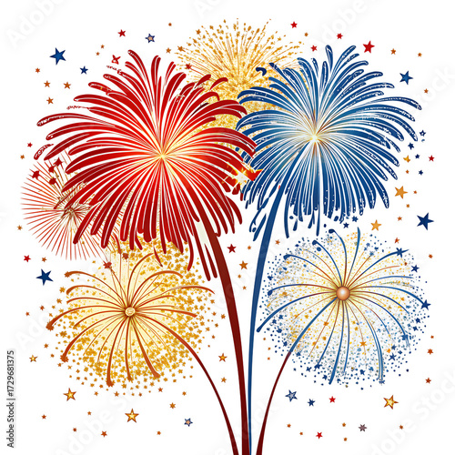 fireworks in the night sky