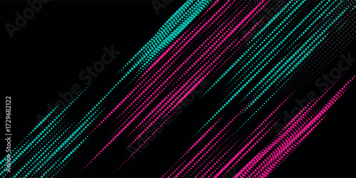 Abstract pink and green tosca grunge color combination brush storm thunder in black background. Car sticker wrap banner sporty design. Simple grunge. EPS 10.