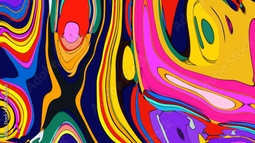 Abstract colorful psychedelic video for music festival