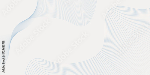 Abstract wavy blue line in white smooth background. Textured pattern on the white surface. Simple design.