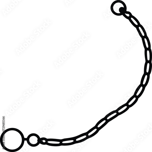 A shiny metal chain with strong links forms a decorative gold frame with a border of brown rope
