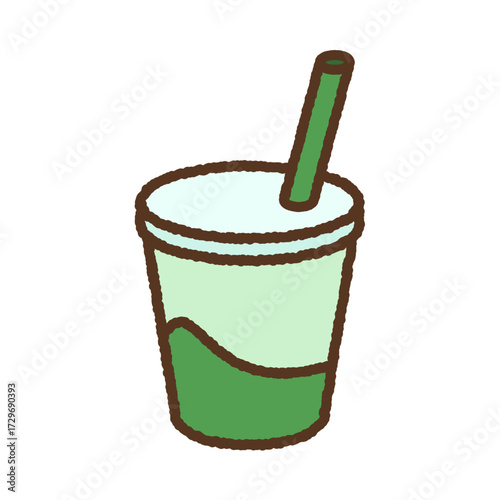手書き風の単品アイコンイラスト　飲み物　ソフトドリンク