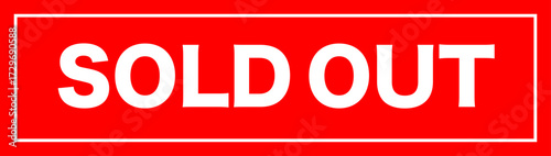 SOLD OUT ラベル イラスト シンプル ベクター素材 A4サイズ5丁面付け