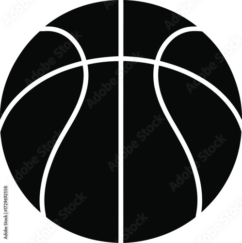 Black basketball silhouette sport game
