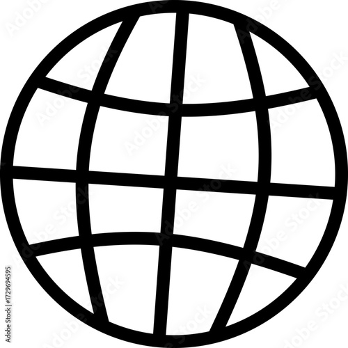 World Globe Sketch, Hand drawn globe doodle representing earth and global connection, ideal for travel, geography, and international projects.