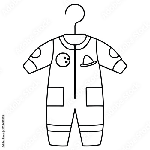 Astronaut suit on hanger baby clothes space