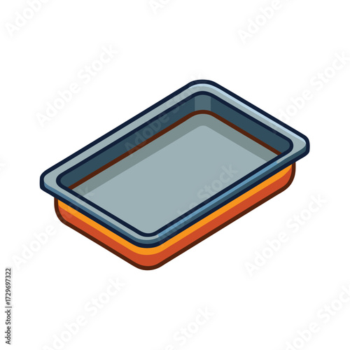 isolated baking sheet on white background