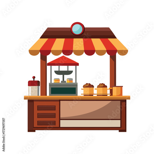 isolated baking station on white background
