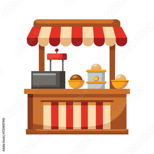 isolated baking station on white background