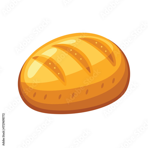 isolated bread on white background